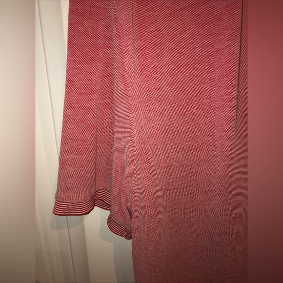 Armani Exchange Polo Shirt Red Size L Short Sleeve A/X Striped Authentic - Picture 4 of 12